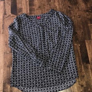 Black blouse merona brand size large